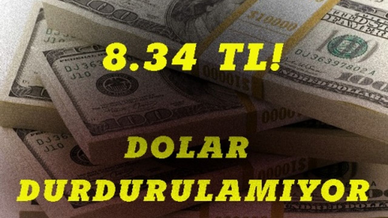 Dolar durdurulamıyor: 8.43 TL!