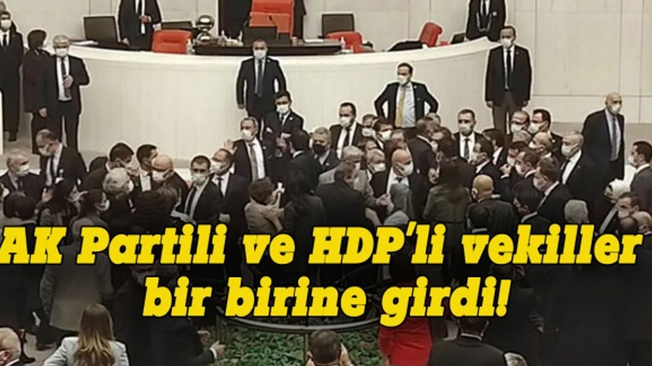 AK Partili ve HDP'liler bir birine girdi