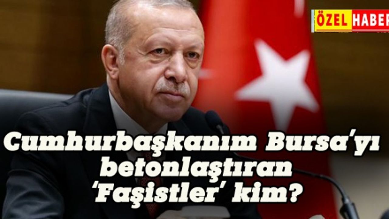 Cumhurbaşkanım Bursa'yı betonlaştıran faşistler kim?