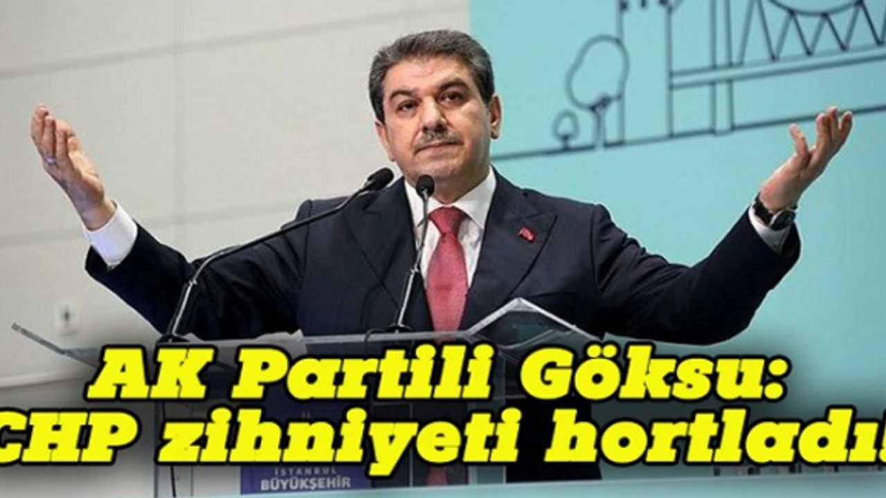 AK Partili Göksu: CHP zihniyeti hortladı