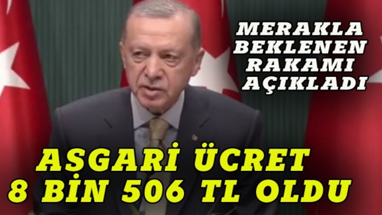 Asgari Ücret net 8 bin 506 TL oldu