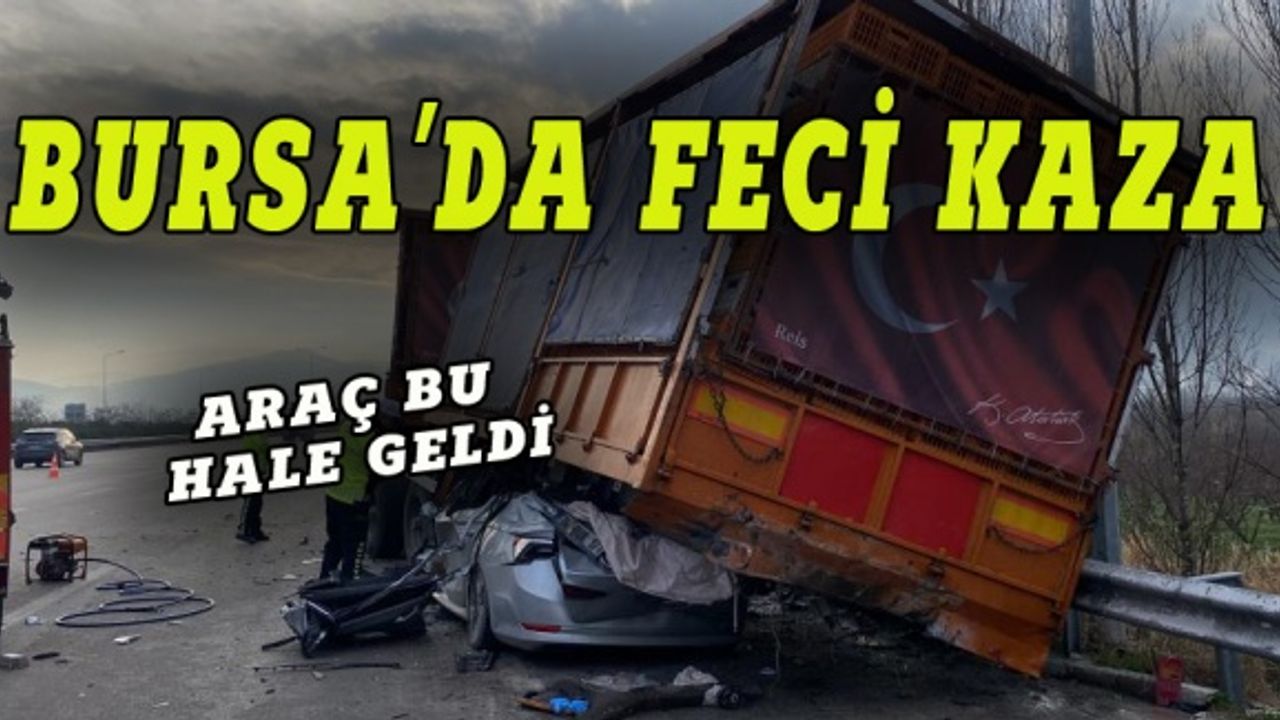 Bursa'da feci kaza, dorsenin altına girdi