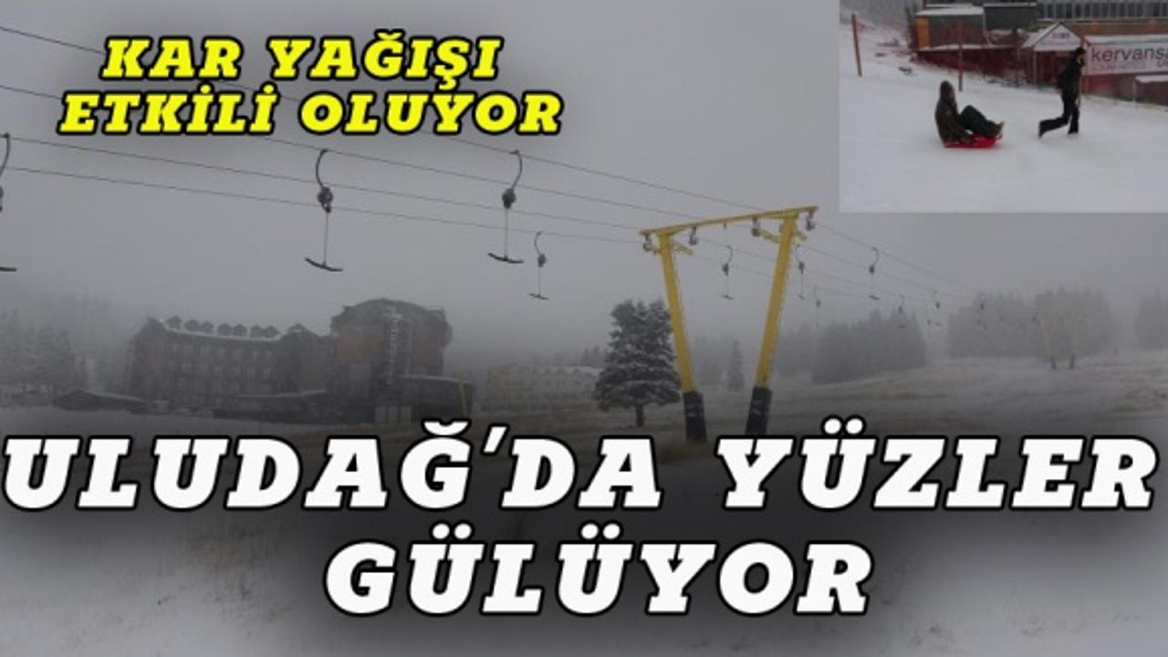 Bursa  Uludağ'da kar yağışı başladı