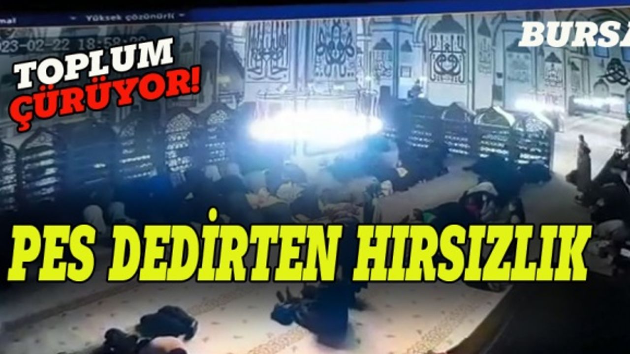 Bursa Ulucami'de namaz kılan kadının telefonunu çaldılar