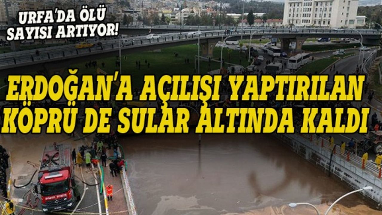 Erdoğan'a açılışı yaptırılan köprü sular altında kaldı