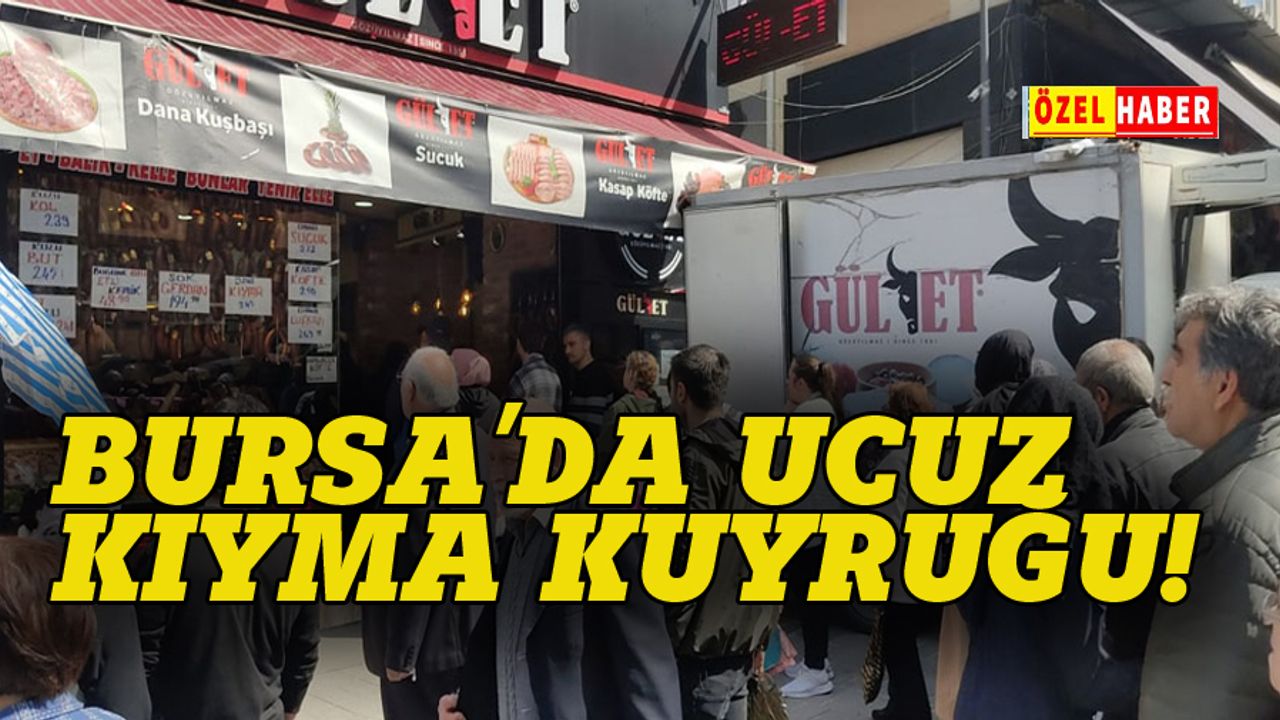 Bursa'da ucuz kıyma kuyruğu