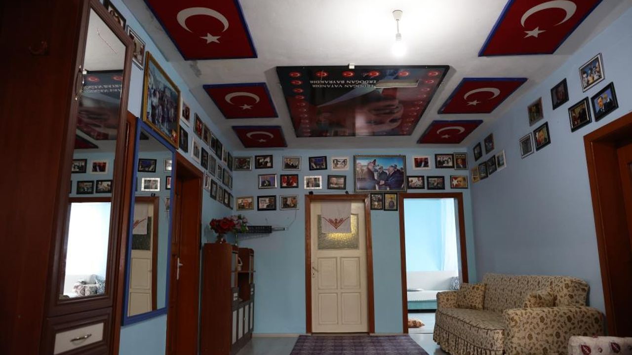 Evinin her köşesinde Erdoğan var