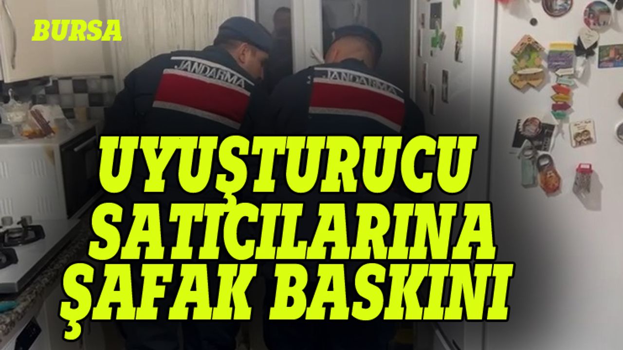 Bursa'da zehir satıcılarına şafak baskını