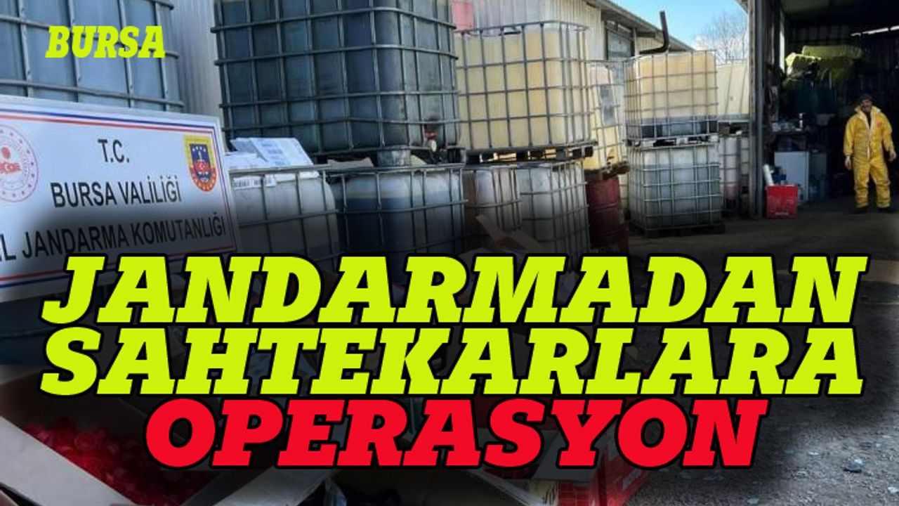 Bursa'da jandarmadan kaçak akaryakıt operasyonu