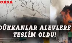 Bursa'daki dükkanlar alevlere teslim oldu!