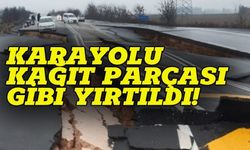 Hatay- Reyhanlı yolu kağıt parçası gibi yırtıldı!