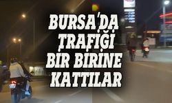 Bursa'da motosikletlerle tehlikeli hareketler