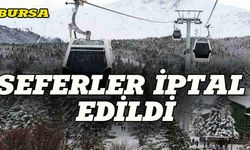 Bursa'da teleferik seferleri iptal edildi