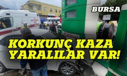 Bursa'da korkunç  kaza, benzin istasyonuna daldı