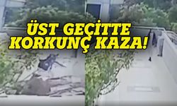 Konya'da üst geçide çekici çarptı, yaya ortadan kayboldu!