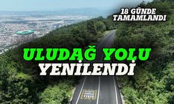 Uludağ yolu 18 günde yenilendi