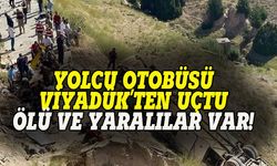 Yolcu otobüsü viyadükten uçtu:  Ölü ve yaralılar var