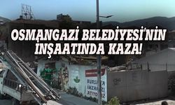 Osmangazi Belediyesi'nin meydan inşaatında kaza!