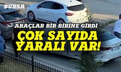 Bursa'da iki araç bir birine girdi, çok sayıda yaralı var!