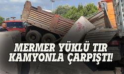 Bursa'da tır ile kamyon kafa kafaya çarpıştı!