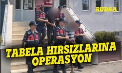 Bursa'da tabela hırsızlarına operasyon!