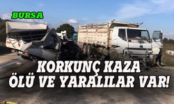 Bursa'da korkunç kaza, kamyonet hurdaya döndü!