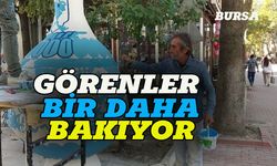 Bursa'da görenleri şaşırtan dev vazo görücüye çıkıyor