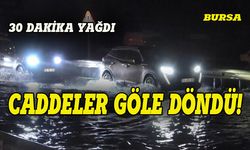 Bursa'da yollar göle döndü
