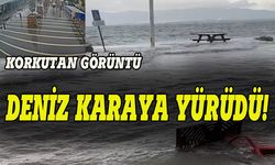 Bursa'da deniz karayla birleşti, korkutan görüntüler ortaya çıktı