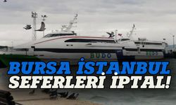 Bursa'dan İstanbul'a deniz seferleri iptal edildi!
