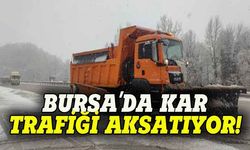 Bursa'da yoğun kar trafiği aksatıyor!