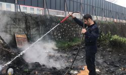 Bursa'da otlar tutuştu, dumanlar korkuttu