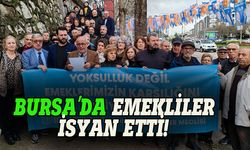 Bursa'da emekliler pankart açarak yürüdü