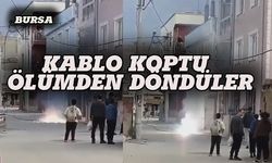 Bursa'da elektrik kablosu koptu, facia son anda önlendi