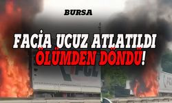 Bursa'da seyir halindeki tır küle döndü!