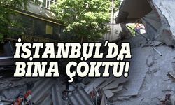 İstanbul'da bina çöktü!