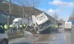 Tırın kupası koptu, sürücü yara almadan kurtuldu