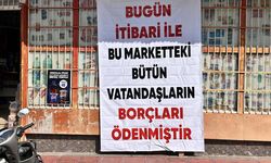 Garibanların markete olan borçlarını ödedi