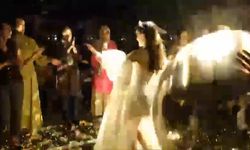 Düğünde facia, gelinin üstüne disko topu düştü