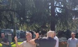 Bursa'da valilik önünde yumruklu kavga!