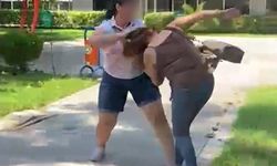 Öfkeli eş kocasıyla parkta bastı, kadına meydan dayağı attı