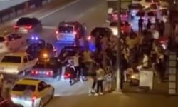 Bursa'da pes dedirten görüntüler, yolu kapattılar
