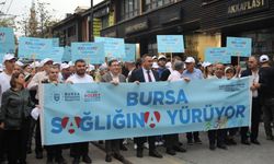 Bursa'da sağlık için yürüdüler