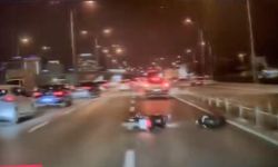 Motosiklet sürücüsü ölümden döndü
