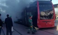 Bursa'daki 'İpek Böceği' tramvayda yangın paniği