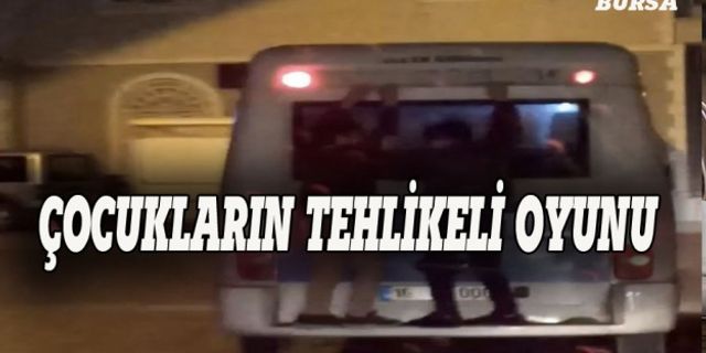 Bursa'da  çocukların tehlikeli yolculuğu