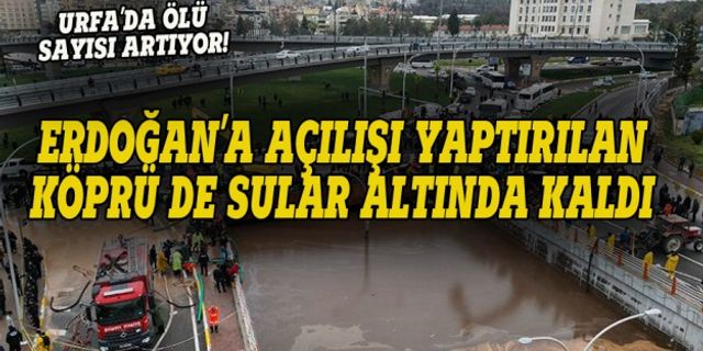 Erdoğan'a açılışı yaptırılan köprü sular altında kaldı