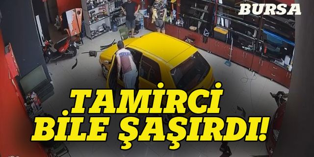 Bursa'da aracın gaz pedalına basınca olanlar oldu!