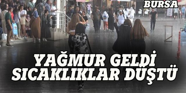 Bursa'da yağış etkili oldu, sıcaklık düştü