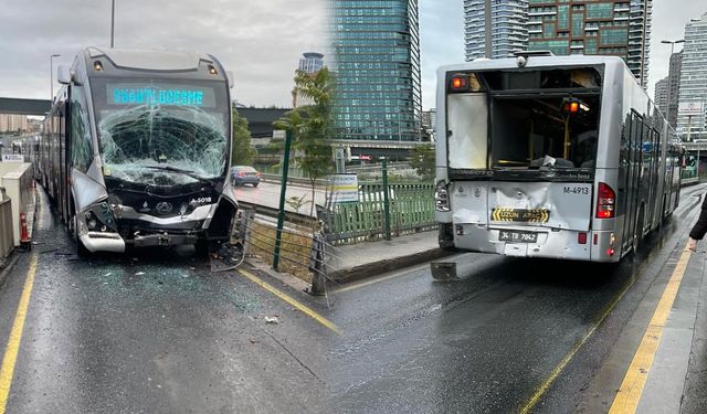 Metrobüsler yine çarpıştı!